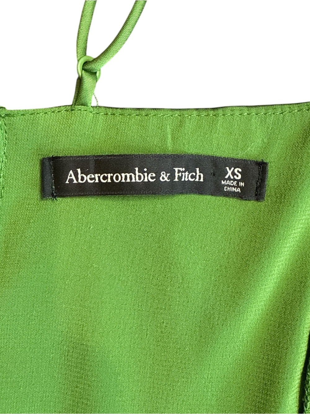 Abercrombie & Fitch Emerald Green Camille Satin Midi Dress High Slit Womens XS - Picture 4 of 5